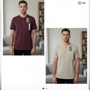 002 COMBO: Henley shirt size S